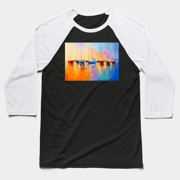 Boats Baseball T-Shirt by OLHADARCHUKART